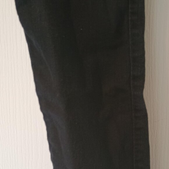 True Religion Cargo Jeans Kids 7 Black Denim Logo Pants Adjustable Waist - Picture 9 of 10